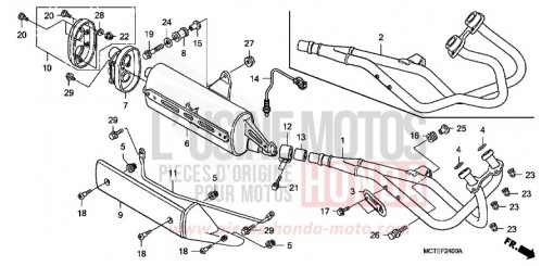 EXHAUST MUFFLER FJS400D6 de 2006